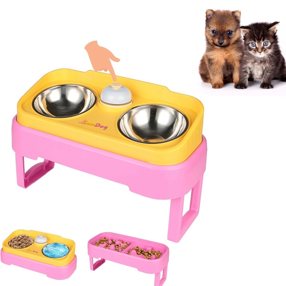 NWT  - SunDog 4-in-1 Elevated Slow Feeder Dog Bowls, Adjustable